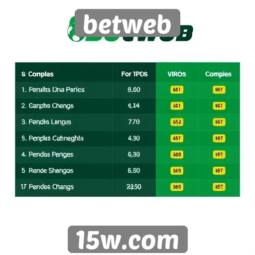 Comparação de bônus oferecidos no betweb